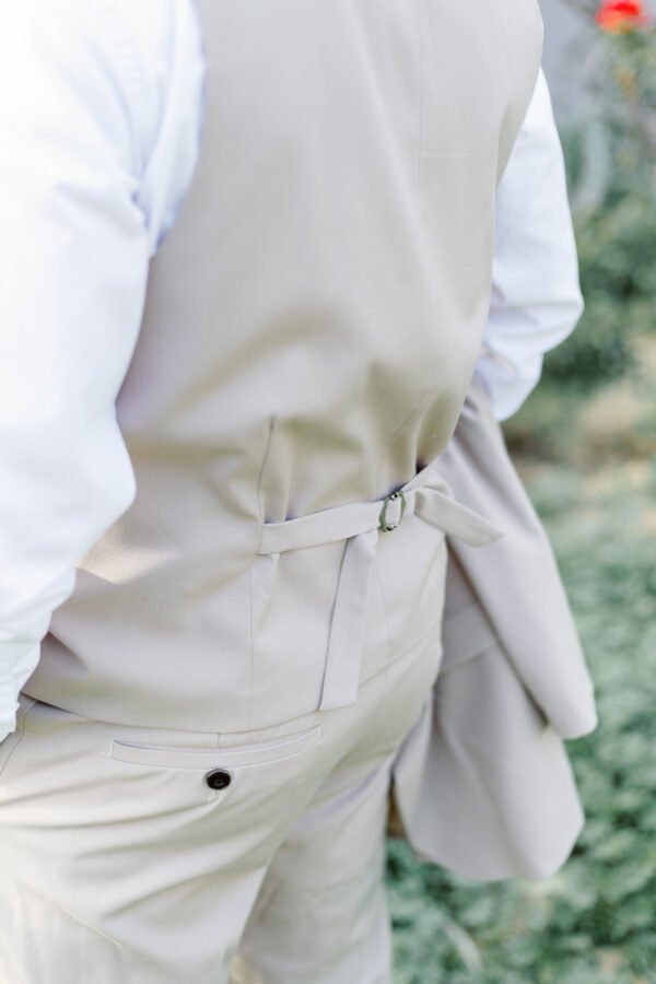 Standard 3-Piece Business Suit | Two Button Jacket, Four Button Vest, Notched Lapel (Wool/Cotton Mix)
