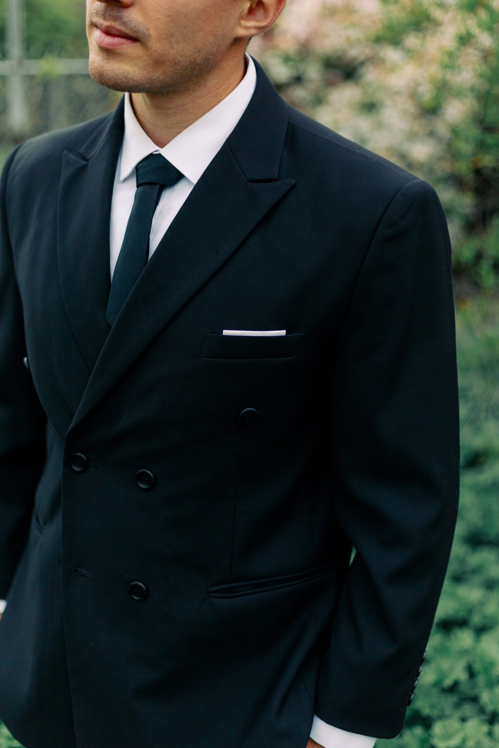 Bespoke Black 2-Piece Tuxedo | Custom Single or Double-Breasted Suit