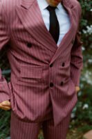 Custom 2-Piece Pinstripe Suit (Double or Single Breasted, Choose Any Fabric)