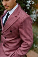 Custom 2-Piece Pinstripe Suit (Double or Single Breasted, Choose Any Fabric)